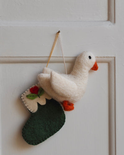 Christmas Ornament Green Stocking