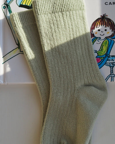 Ribbed Socks Light Sage