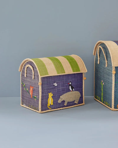 Small Raffia Basket 'Zoo'