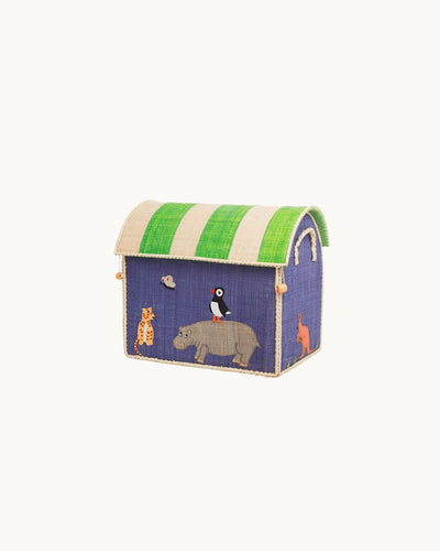 Small Raffia Basket 'Zoo'