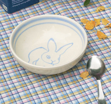 Hand Painted Porcelain Bunny Bowl