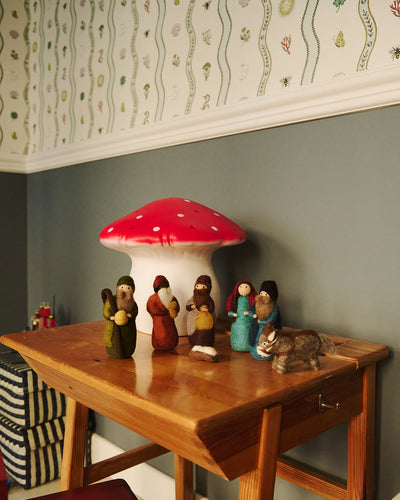 Large Mushroom Lamp Red