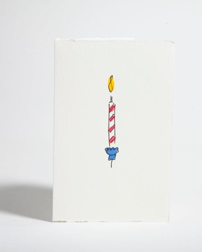 Hand-Painted Card Envelope in 1 Candle from Scribble & Daub